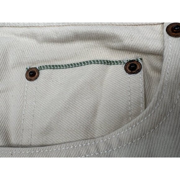 Taylor Stitch Slim Organic Selvedge Jean Men’s 30x34 Natural Button Fly Rivets - Picture 5 of 16